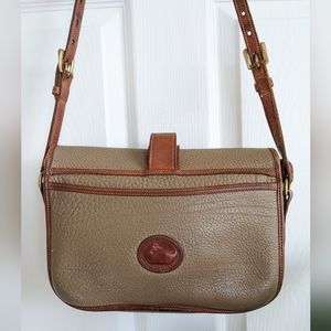 Vintage Dooney & Bourke All Weather Leather Equestrian Crossbody Bag